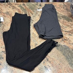 Black and Gray Leggings Set 2 pack bundle